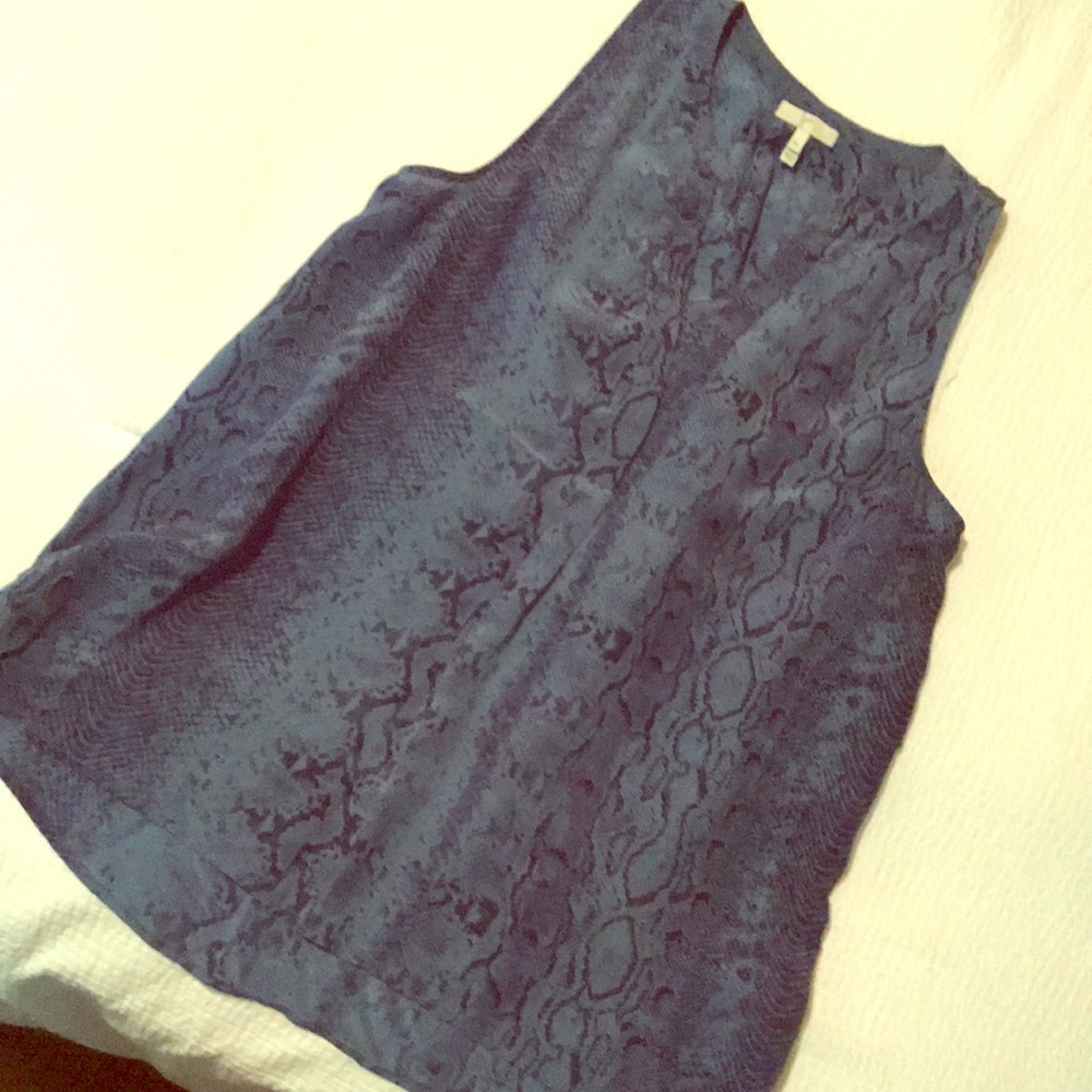 Joie 100% Silk Crocodile Tank Blouse